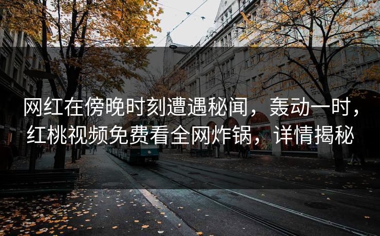 网红在傍晚时刻遭遇秘闻，轰动一时，红桃视频免费看全网炸锅，详情揭秘