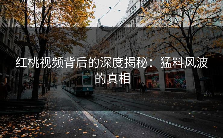 红桃视频背后的深度揭秘：猛料风波的真相